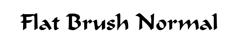 Flat Brush Normal font preview