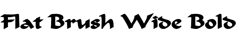 Flat Brush Wide Bold font preview