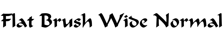 Flat Brush Wide Normal font preview