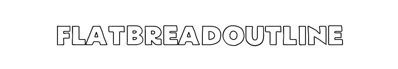 FlatBreadOutline font preview