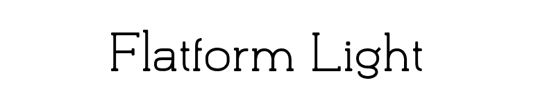 Flatform Light font preview