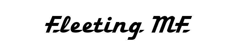 Fleeting MF font preview