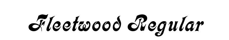 Fleetwood Regular font preview