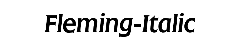 Fleming-Italic font preview