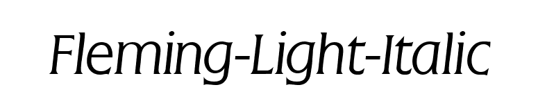Fleming-Light-Italic font preview