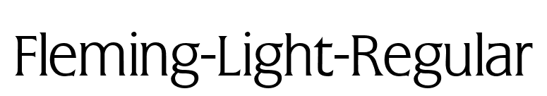 Fleming-Light-Regular font preview