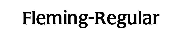 Fleming-Regular font preview