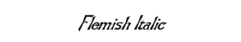 Flemish Italic font preview