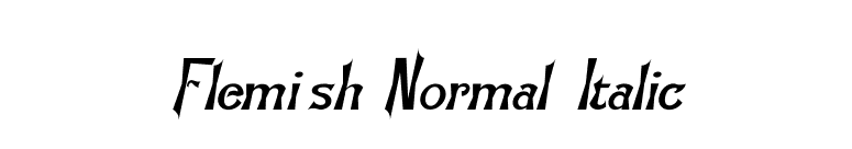 Flemish-Normal-Italic font preview