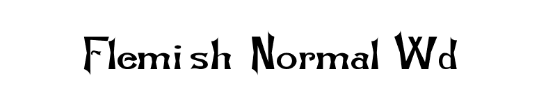 Flemish-Normal Wd font preview