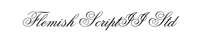 Flemish ScriptII Std font preview
