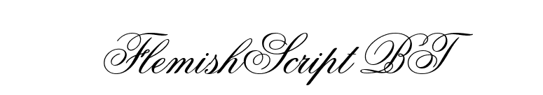 FlemishScript BT font preview
