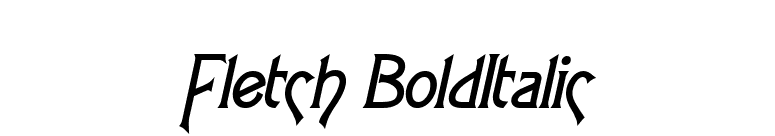 Fletch BoldItalic font preview