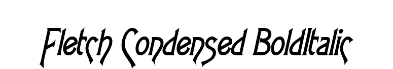 Fletch Condensed BoldItalic font preview