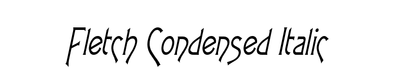 Fletch Condensed Italic font preview