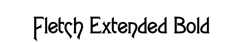Fletch Extended Bold font preview
