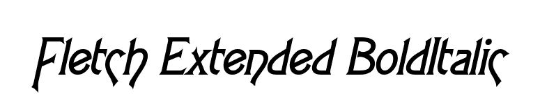 Fletch Extended BoldItalic font preview