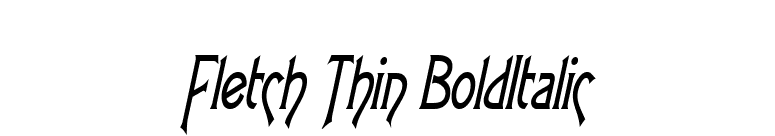 Fletch Thin BoldItalic font preview
