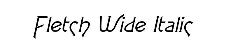 Fletch Wide Italic font preview