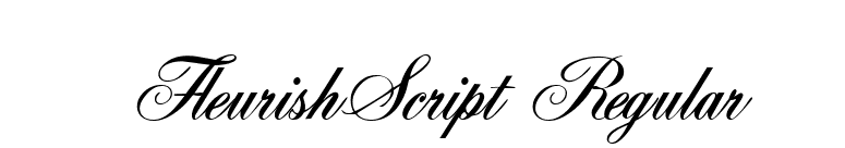 FleurishScript Regular font preview