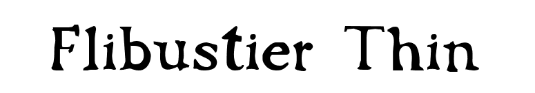 Flibustier Thin font preview