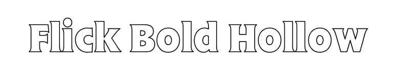 Flick Bold Hollow font preview
