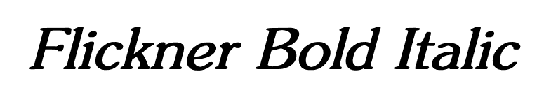 Flickner Bold Italic font preview
