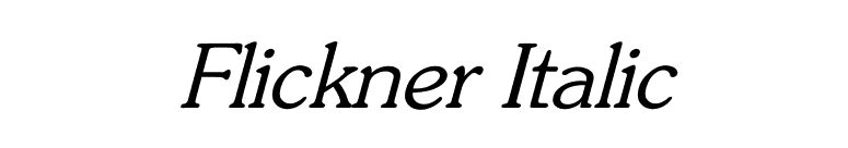 Flickner Italic font preview