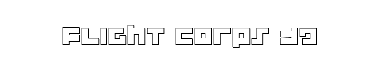 Flight Corps 3D font preview