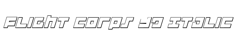 Flight Corps 3D Italic font preview