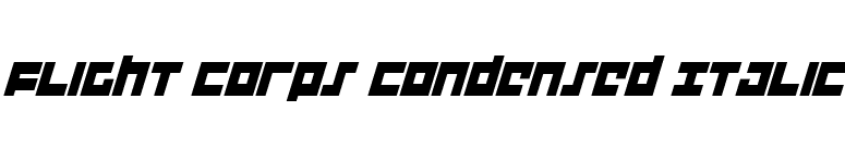 Flight Corps Condensed Italic font preview
