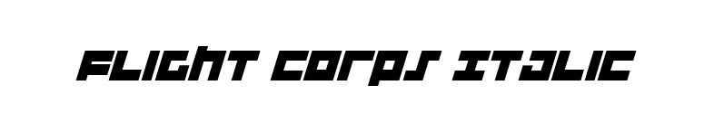 Flight Corps Italic font preview