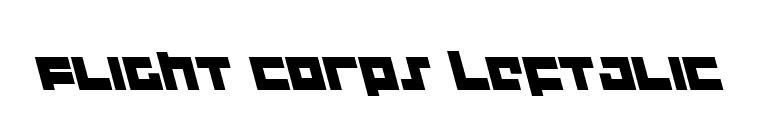 Flight Corps Leftalic font preview