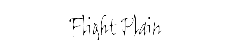 Flight Plain font preview