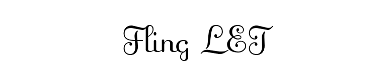 Fling LET font preview