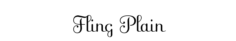 Fling Plain font preview