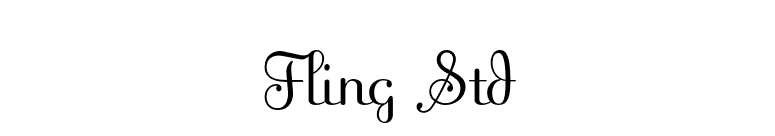 Fling Std font preview