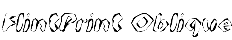 FlintPrint Oblique font preview