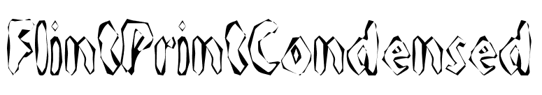 FlintPrintCondensed font preview