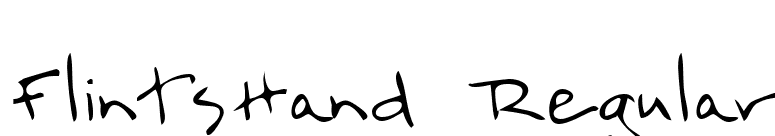 FlintsHand Regular font preview