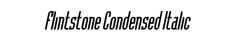 Flintstone Condensed Italic font preview