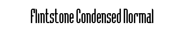 Flintstone Condensed Normal font preview