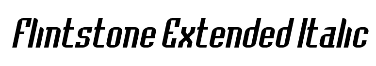 Flintstone Extended Italic font preview