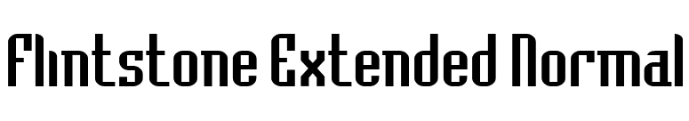 Flintstone Extended Normal font preview