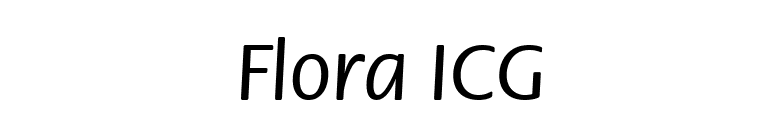 Flora ICG font preview