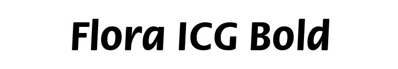 Flora ICG Bold font preview