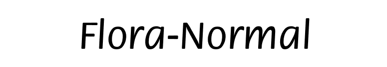 Flora-Normal font preview