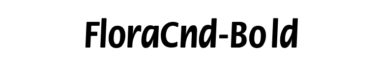 FloraCnd-Bold font preview
