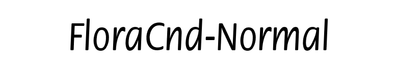 FloraCnd-Normal font preview
