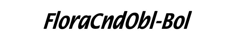 FloraCndObl-Bol font preview